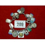 Silver Charm Bracelet & Silver Dollar