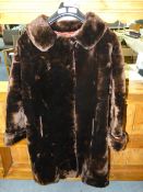Royal Castor Beaver Lamb Fur  Coat  Size 14
