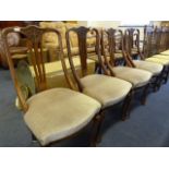 4 Victorian Mahogany Splat Back Chairs