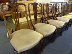 4 Victorian Mahogany Splat Back Chairs