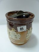 Doulton Lambeth Tobacco Jar - With Hairline Crack