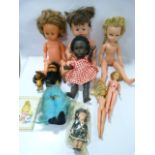 Box of Early Plastic Dolls