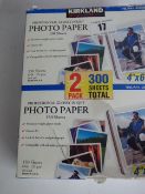 *Pack of 300 Sheets of Kirkland 4" x 6" Glossy Inkjet Photo Paper