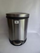 *Soft Close Pedal Bin in Brushed Stainless Steel Finish