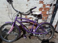 Girls Purple Vintage Style Cycle