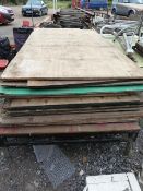Assorted 8 X 4 Sheets of Plywood and a Piece of Staging
