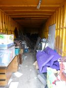 Contents of Lot 17 - Containing Bamboo Furniture, Nobo Dry Wipe Boards, Large Glazed Doors,