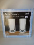 Orla Twin Pack Pair of Touch Lamps