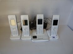 4 Panasonic Cordless Telephones with Built in Answer Phones
