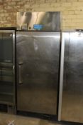 Geco Model Number G-21 Stainless Steel Single Door Upright Refrigerator