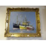 Gilt Framed Jack Rigg Original Oil Painting Entitled Sunday Morning