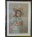 Framed Pears Print of A Lady