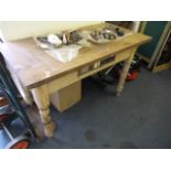 Edwardian Pine Kitchen Table