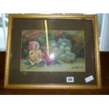 Gilt Framed Oil Painting Depicting Still Life