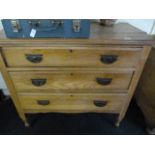 Art Deco Oak Chest of 3 Drawers