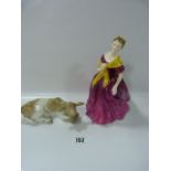 Lladro Nativity Cow & Royal Doulton Figurine Adrienne