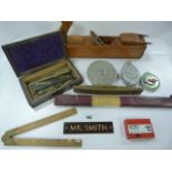 Collection of vintage Tools including Planes - Tape Measures etc