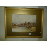 Framed Water Colour by W Horder - Hereford