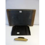 Ebony Tray with Silver Mount etc