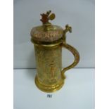 Large Victorian Copper & Brass Tankard