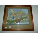 Framed Oil Painting by Gary Sargent of The Hull Hyde & Skin Company Building