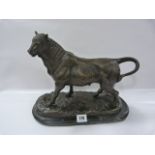 Bronze Figurine of A Bull by A L Barye