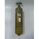Early Brass Pump Action Fire Extinguisher