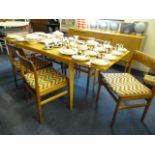 1960's Teak Extending Dining Table & 6 Chairs