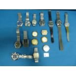 Tray Containing Gents Collectable Wrist Watches