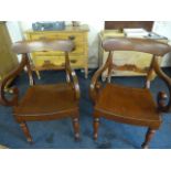 2 Victorian Elbow Chairs