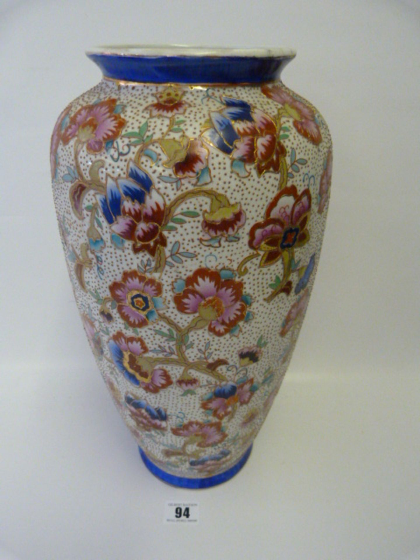 Large Chinese Style Floral Vase - Image 2 of 2