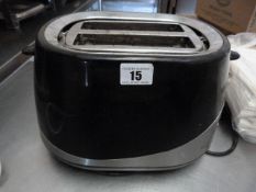 Black Grundig 2 Slice Toaster