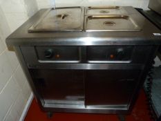 Lincat Stainless Steel 3 Pot Wet Bain Marie with Hot Cupboard