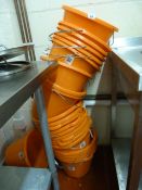 Approximately 25 Large Orange Plastic Buckets