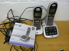 BT Telephone System with 2 Cordless Telephones