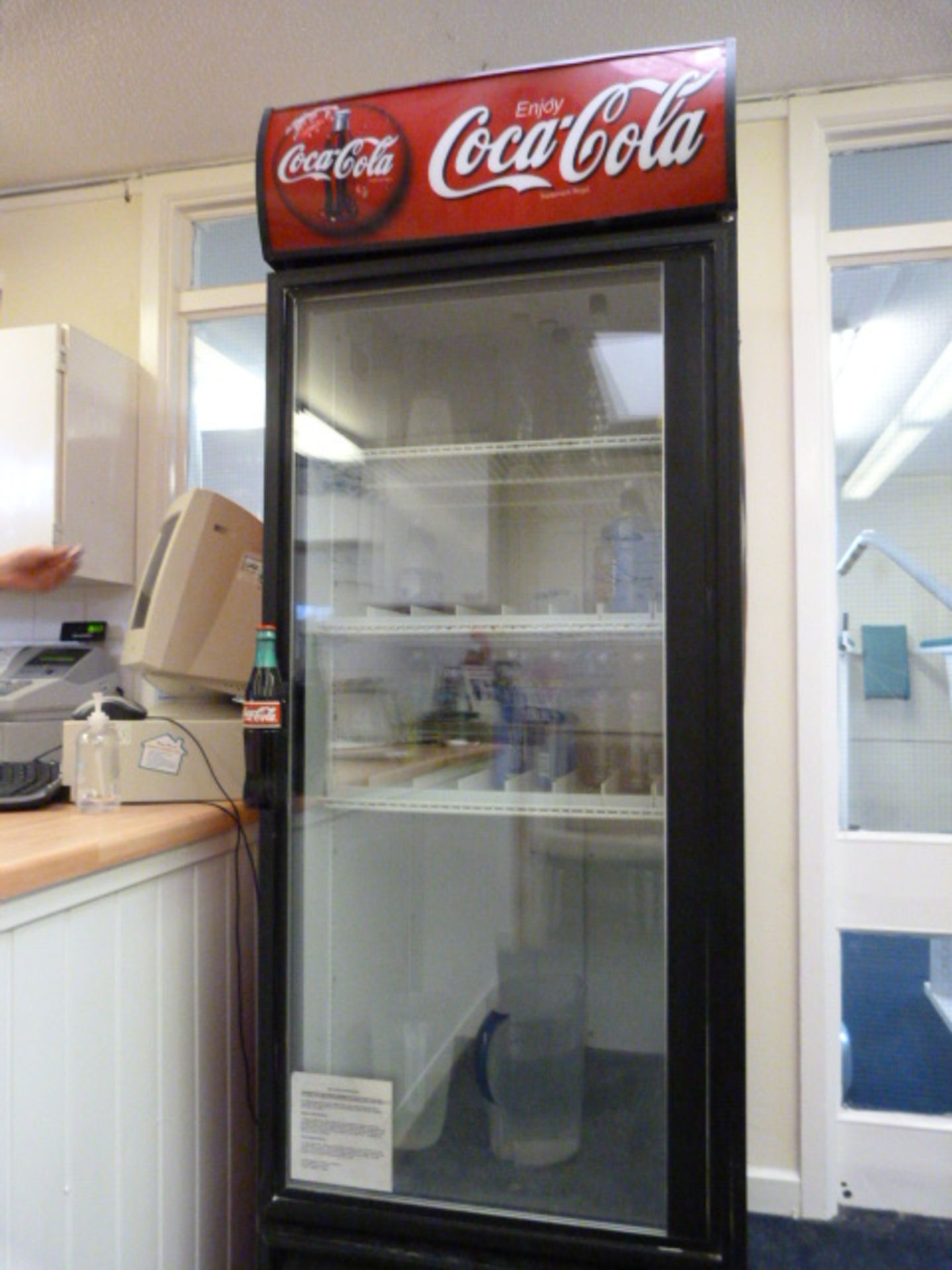 True Upright Display Refrigerator Branded Coca-Cola