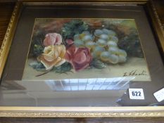 Gilt Framed Oil Painting Depicting Still Life