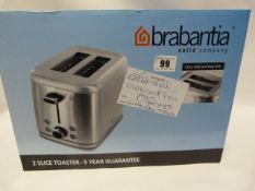 *Brabantia Stainless Steel 2 Slice Toaster