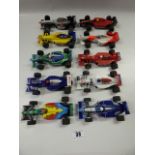 Tray containing Various Scalextric Formula 1 Cars