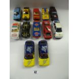 Tray containing Various Scalextric Rally Cars
