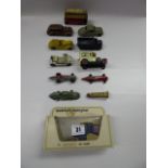 Tray containing Older Dinky Toys etc