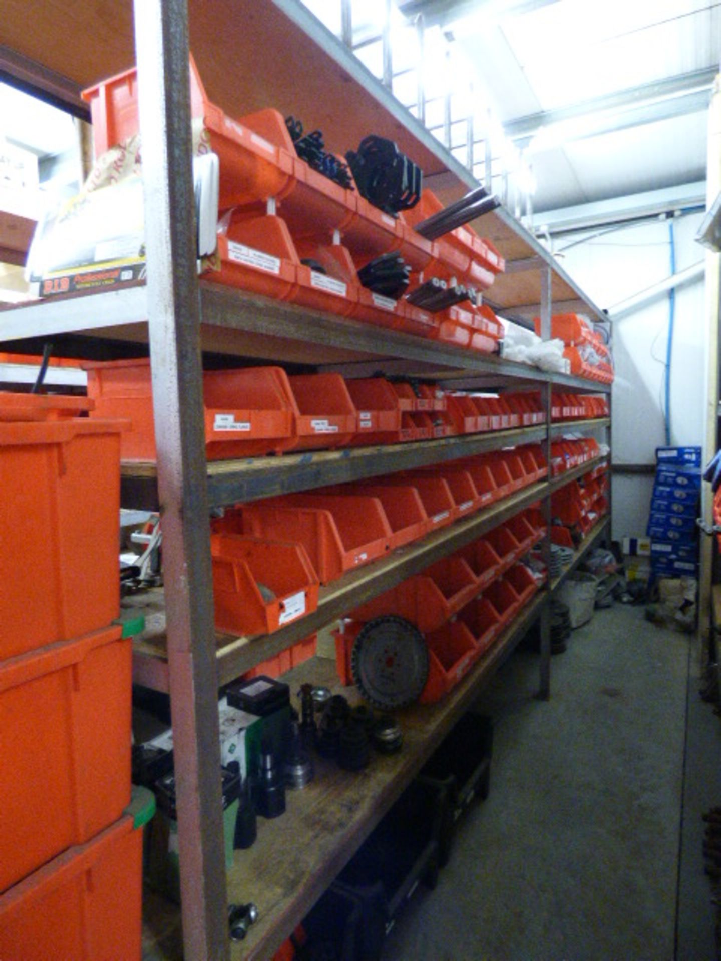 *2 Bays of Fabricated Storage Shelving containing Various CV Joints - Drive Shafts - Aluminium Hubbs