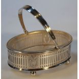 A George VI silver preserve dish, by Barker Brothers Ltd, of classical form with a pierced lattice