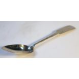 A 19thC tablespoon, possibly Friedrica Fournier, fiddle pattern, Continental white metal, stamped