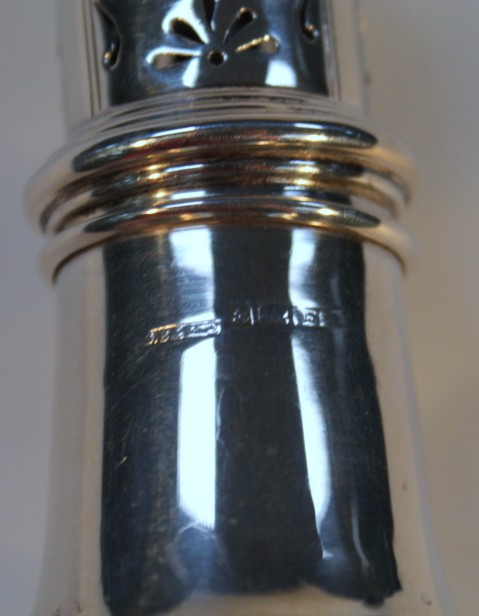 A George V silver sugar caster, by S Blanckensee & Sons Ltd, of conical form with a part pierced - Image 2 of 2