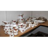 Various Royal Albert Old Country Roses dinnerware, to include coffee pot, 28cm high, lidded