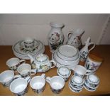 Various Portmeirion Botanic Garden and other wares, to include jug, 12cm high, cups, preserve pot,