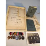 A WWII medal group, and associated ephemera awarded to Flight Sgt. R C Day R C to include Stars for
