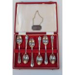 A set of six Queen Elizabeth II silver teaspoons, by Roberts & Belk, in a fitted case, Sheffield