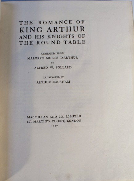 Rackham (Arthur). The Romance Of King Arthur, signed by the author, no. 47/500, Macmillan & Co. - Image 2 of 5